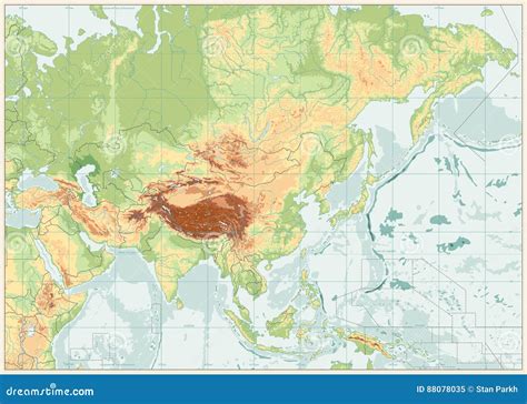 Physical Map of Asia 的图像结果