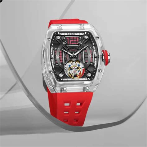 AESOP Transparent Crystal Tonneau Watch Original diamond tourbillon mo ...