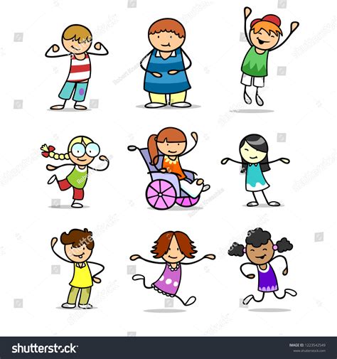 Cartoon Kids with Many Caps 的图像结果