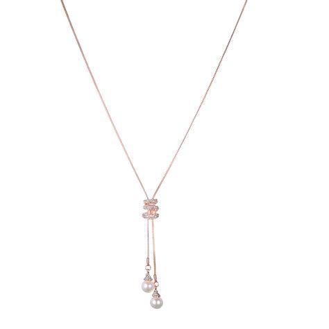 Yellow Chimes Western Stylish Collection Pearl Crystal Long Chain ...