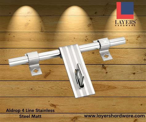 Layers Hardware™ Aldrop 4 Line Stainless Steel Matt