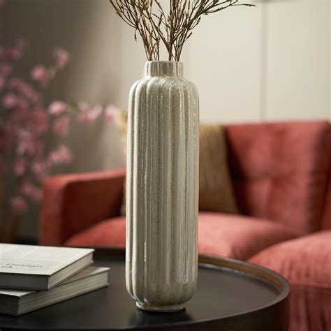 Buy Alnico Decor Simran Handicrafts Metal Flower Vase (26 X 7 Inches ...