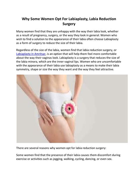 PPT - Why Some Women Opt For Labiaplasty, Labia Reduction Surgery PowerPoint Presentation - ID ...