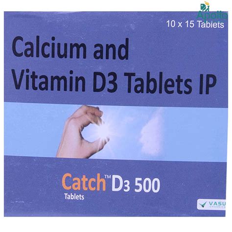 Catch D3 500 Tablet 15's Price, Uses, Side Effects, Composition ...