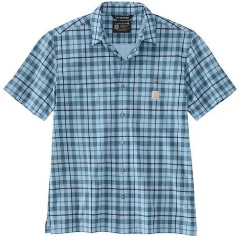 Carhartt Men's Force Sun Defender Plaid Relaxed Fit Short Sleeve Work ...