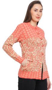 HITTIKA Graphic Print Round Neck Casual Women Orange Sweater - Buy ...