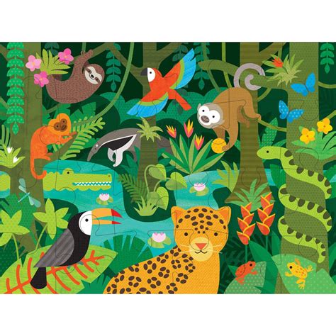 Wild Rainforest 24-Piece Floor Puzzle | Children's Jigsaws