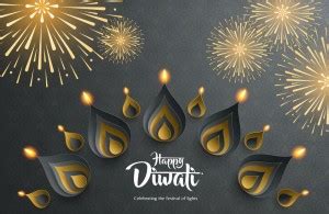 happy diwali with firework Sticker Poster|Diwali Poster Paper Print ...