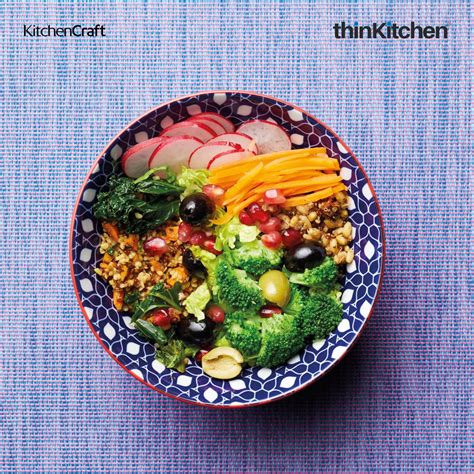 Buy Kitchencraft Blue Floral Geometric Print Ceramic Bowl Online at ...