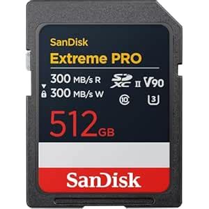 SanDisk 512GB Extreme PRO SDXC UHS-II Memory Card - Up to 300MB/s Read ...
