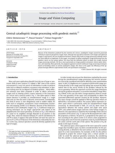 1-s2 - Research Paper - Central catadioptric image processing with ...