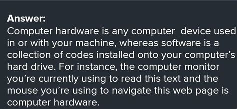 dofferentiate hatdware and software? - Brainly.in