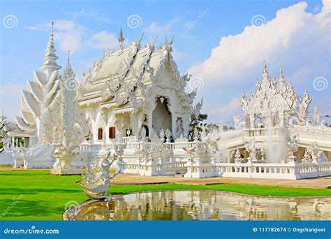 Wat Rong Khun White Temple, Chiang Rai, Thailand Stock Photo - Image of ...
