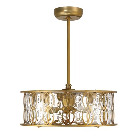 Savoy House Snowden 14-in Burnished Brass with Gold Blades LED Indoor ...