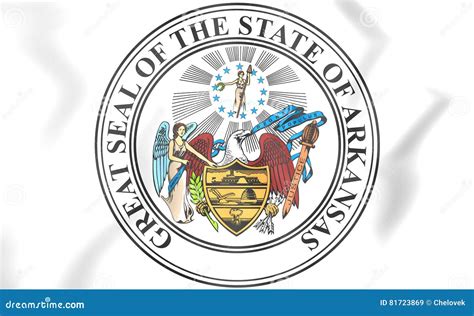 State Seal of Arkansas, USA. Stock Illustration - Illustration of ...