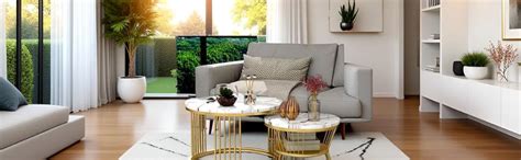 BLISS HOME DECOR Modern Nesting Table Set of 2 – Round Coffee Table ...