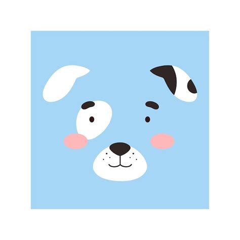 Simple dog portrait | Premium Vector