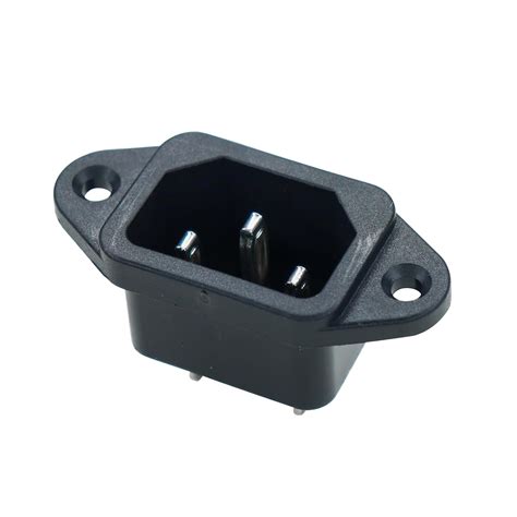 Electronic Spices C14 Adapter Power Connector Socket Screw Mount 3 Pins ...