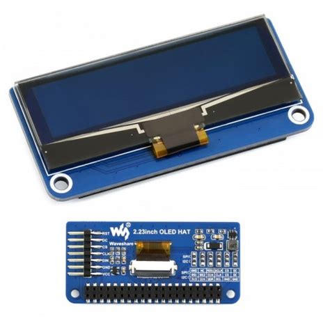 Buy Waveshare 128×32, 2.23inch OLED display HAT for Raspberry Pi Online ...