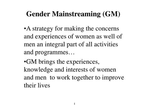 Image result for Gender Mainstreaming PowerPoint