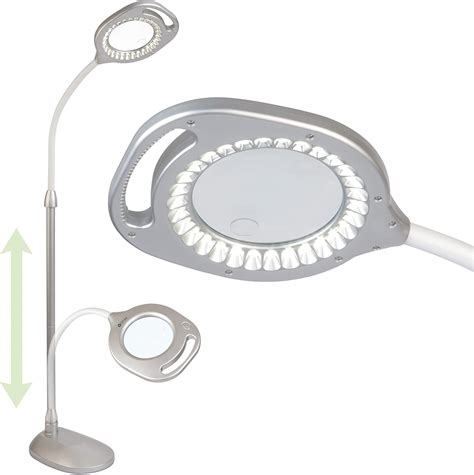 OttLite 43828C 2-in-1 LED Magnifier Floor and Table Light, Floor Lamps ...