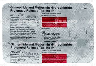 Adglim M 1500 Mg Tablet 10 - Uses, Side Effects, Dosage, Price | Truemeds