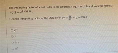 Image result for Integrating Factor Example