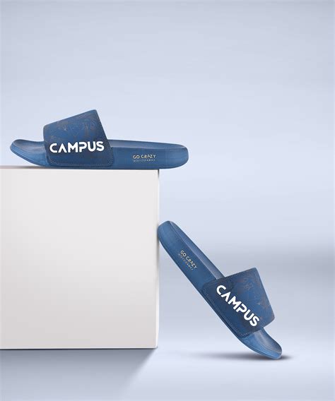 Buy Slider For Men: Sl-423-M-Blu-Whtslider | Campus Shoes