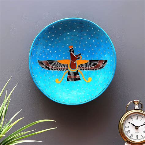 Buy Itiha® Sky Blue Zoroastrian Asho Farohar, Faravahar Handmade ...