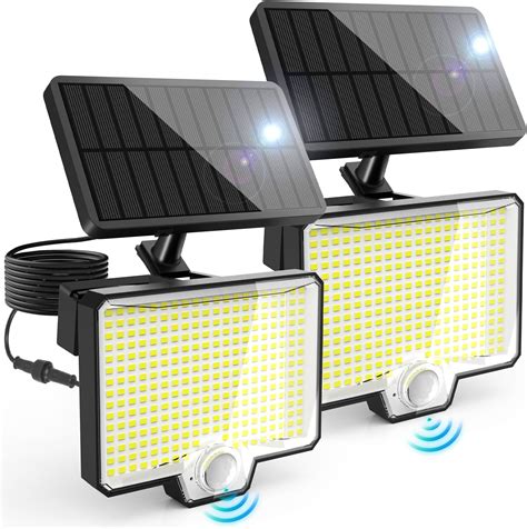 nipify Solar Motion Lights Outdoor, 6500K 310 LED Solar Security Lights ...