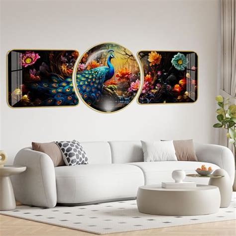Livin'luxe paintings Beautiful Peacock modern art Wall Painting with ...