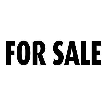 for Sale Sign Logo Decal Black Sticker 10.5 x 2 for House Building Shop ...