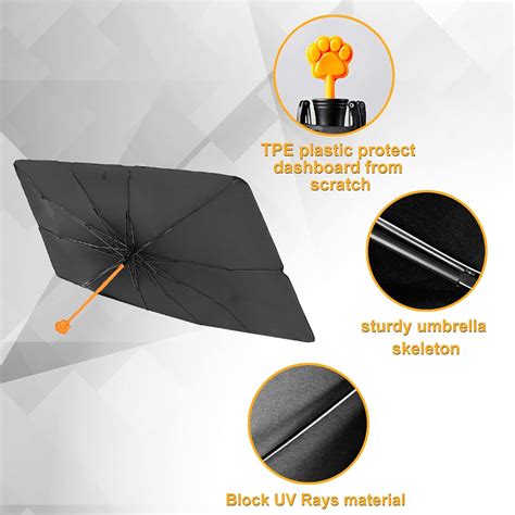 Buy CHILL·TEK Funny Animals Car Windshield Umbrella, Raccoons Sun Shade Umbrellas for Car Front ...
