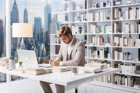 A Business Man at Computer 的图像结果