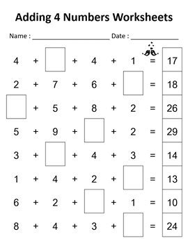 Image result for Adding 4 Digit Numbers Worksheet Fun