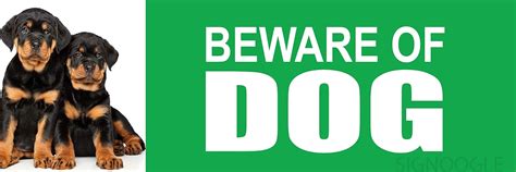 SIGNOOGLE Beware of Dogs Printed 3D Sign Stickers for Home Gate Wall Or ...