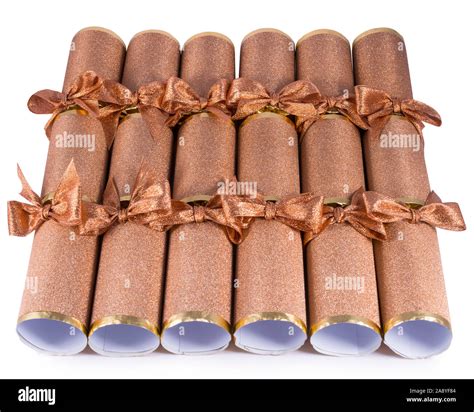 A studio shot of traditional Christmas Crackers Stock Photo - Alamy
