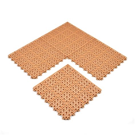 Greatmats Brown PVC Deck Tiles (25-Pack) - Waterproof, Slip Resistant ...