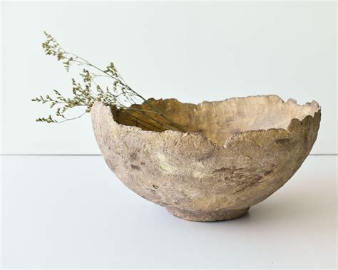 Vintage brown Paper Mache Bowl, Handmade Boho Bowl or Planter, Indian ...