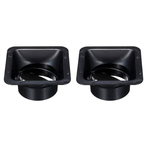 Buy PATIKIL 4 Inch Duct Connector Flange, 2 Pack ABS Square Air ...