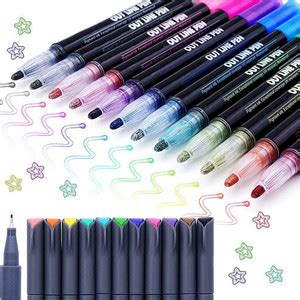 Flipkart.com | ALPHANZO OUTLINE MARKERS - Double Line Outline Pen, Self ...