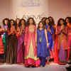 A model walks the ramp for designer Shruti Sancheti during the Lakme ...