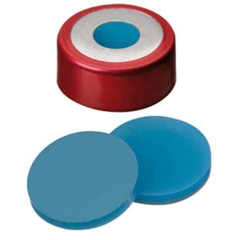 Cole-Parmer Red Aluminum/Stainless Steel, Magnetic Crimp Cap, 20 mm Dia ...