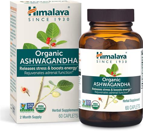 Himalaya Organic Ashwagandha, 2 Month Supply for Stress Relief, USDA Certified Organic, Non-GMO ...