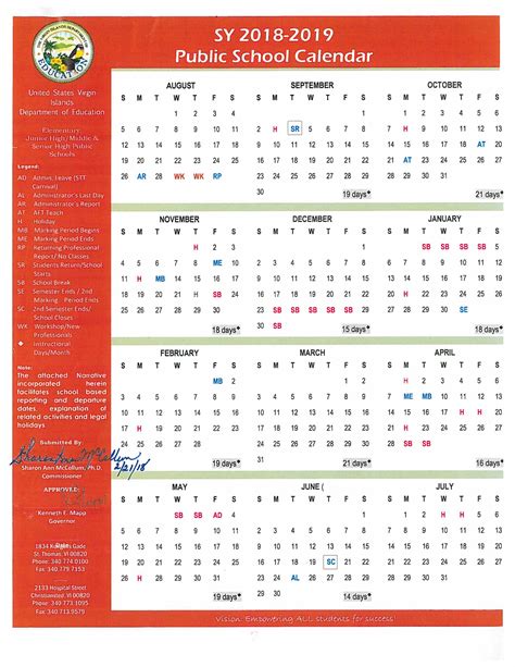 2018 calendar 2019 pdf