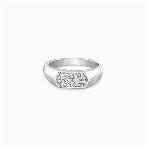 Silver Royal Facet Ring For Him – GIVA