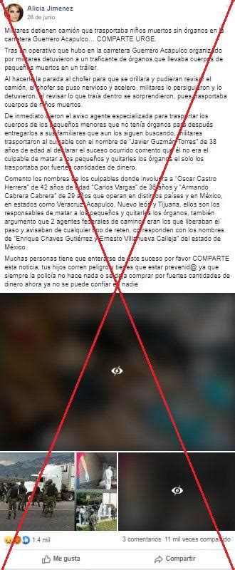 No hay registro de ningún camión con cuerpos de niños en Guerrero y las ...