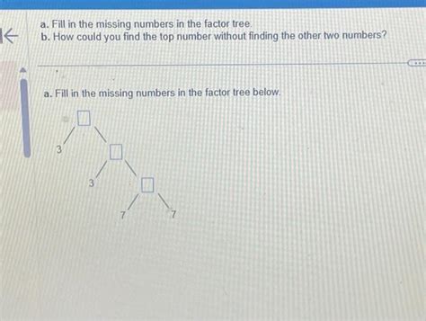 Image result for How Find Missing Numbers in Factor Tree