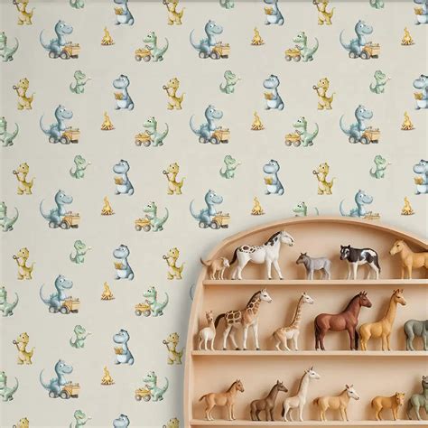 Dino Tales Repeat Pattern, Design for Kids Room | Life n Colors