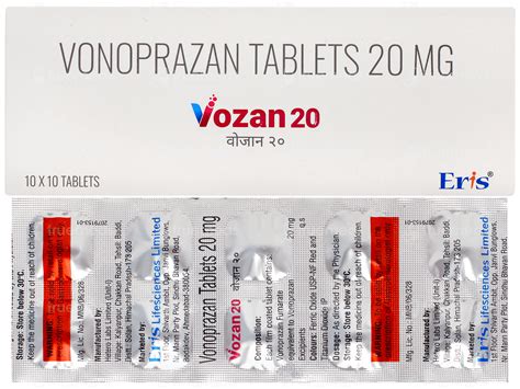 Vozan 20 Tablet 10 - Uses, Side Effects, Dosage, Price | Truemeds